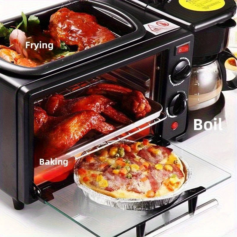 Breakfast Maker, Toaster, Sandwich Oven, Coffee Maker, Small Appliances 3-in-1 Multifunctional Home Toaster