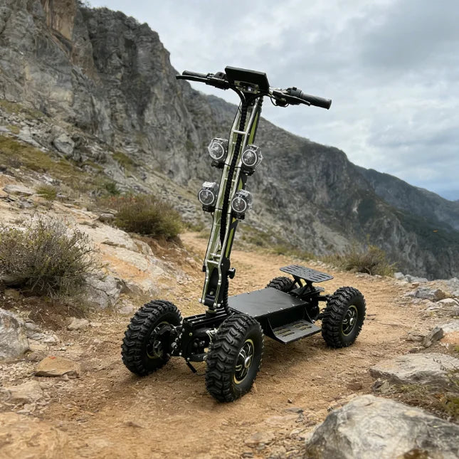 Unisex 4x4 40AH Tilt Electric Scooter All Terrain Off-Road Golf Cart Adult Four Wheel Belt Optional Rear Trailer