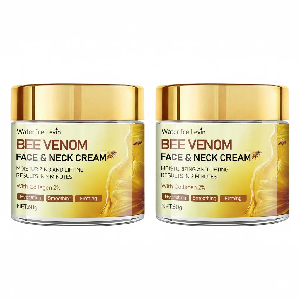Water Ice Levin Bee Venom Face Neck Cream. 2 Minute Lift, 2% Collagen. Hydrates, Smooths, Firms, Glows. 60g.