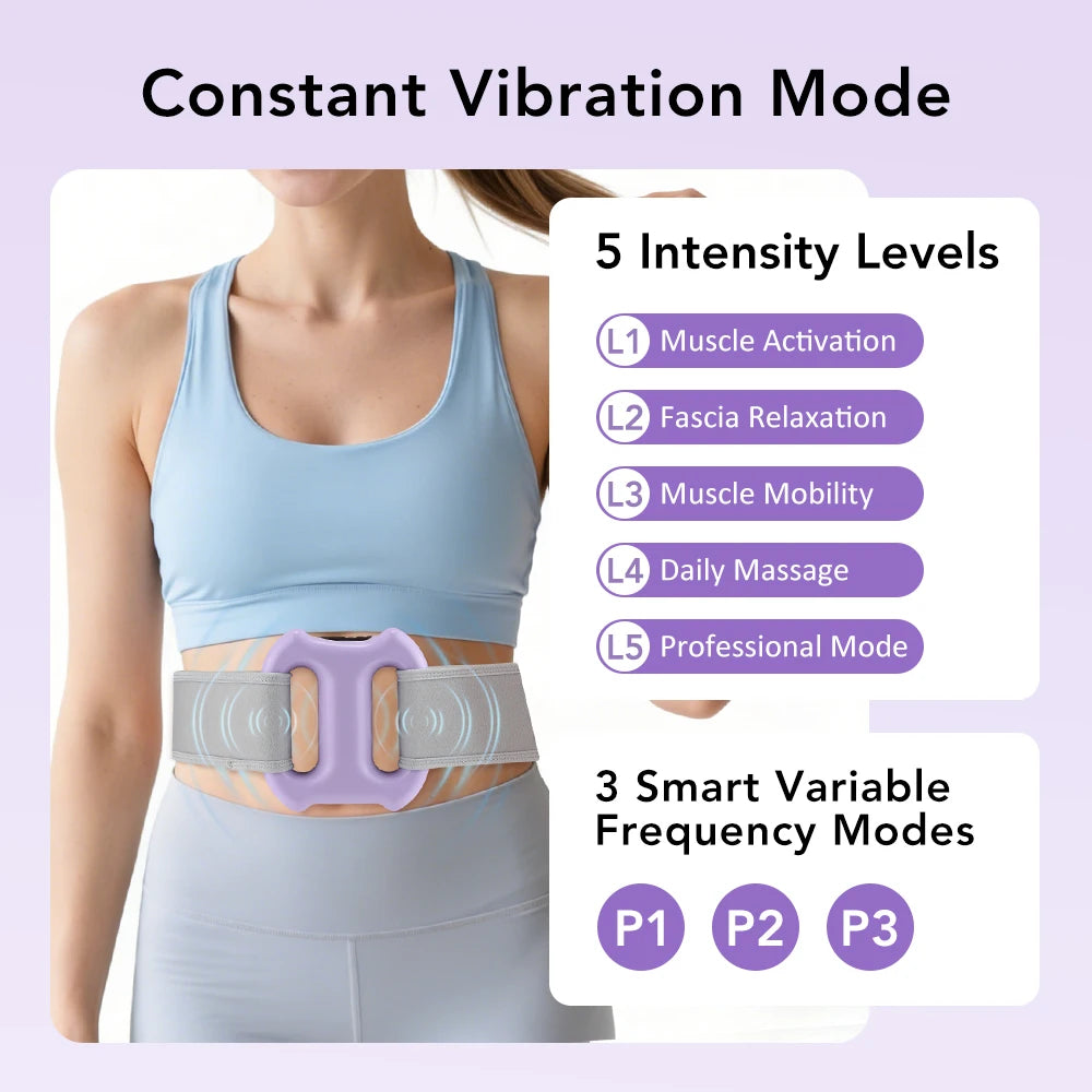 3 Mode 5 Speed Fascia Ring Massager with Strap Rechargeable Muscle Relax Body Slimming Massage Weight Lose Home Gym Deep Tissue