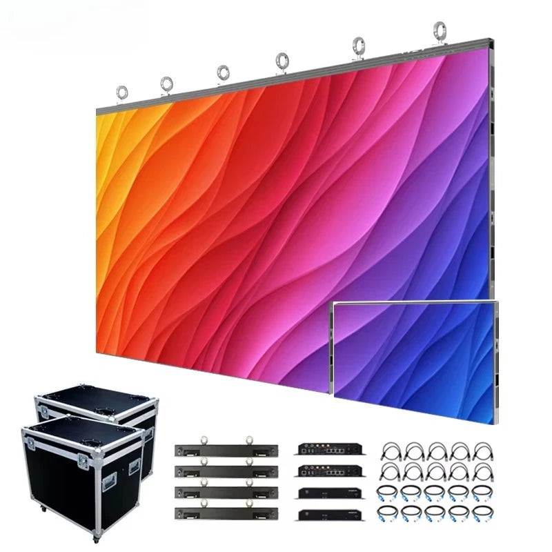 4mx3m Turnkey Complete System P2 P3 P2.6 P2.9 P3.91 LED Display 500mmx500mm LED Panel Backdrop Indoor Outdoor Rental LED Screen