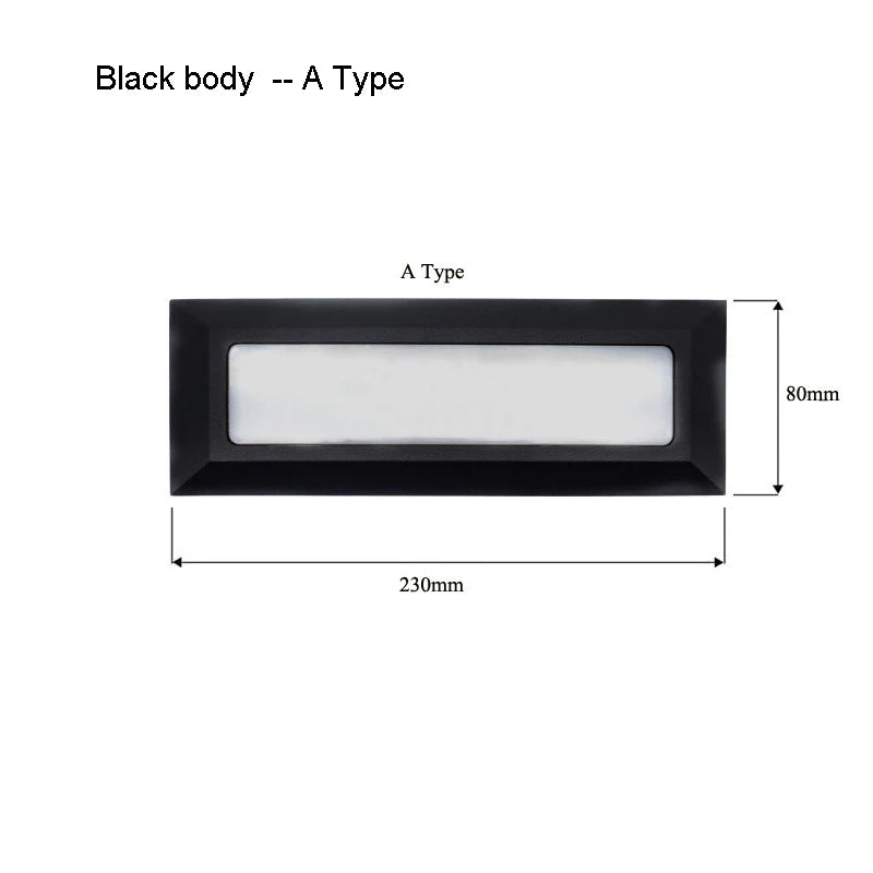 6W LED Outdoor Indoor External Wall Sconces Light Waterproof Fixture Decks Step Stair Pathway Yard Surface Mount Footlight Lamp