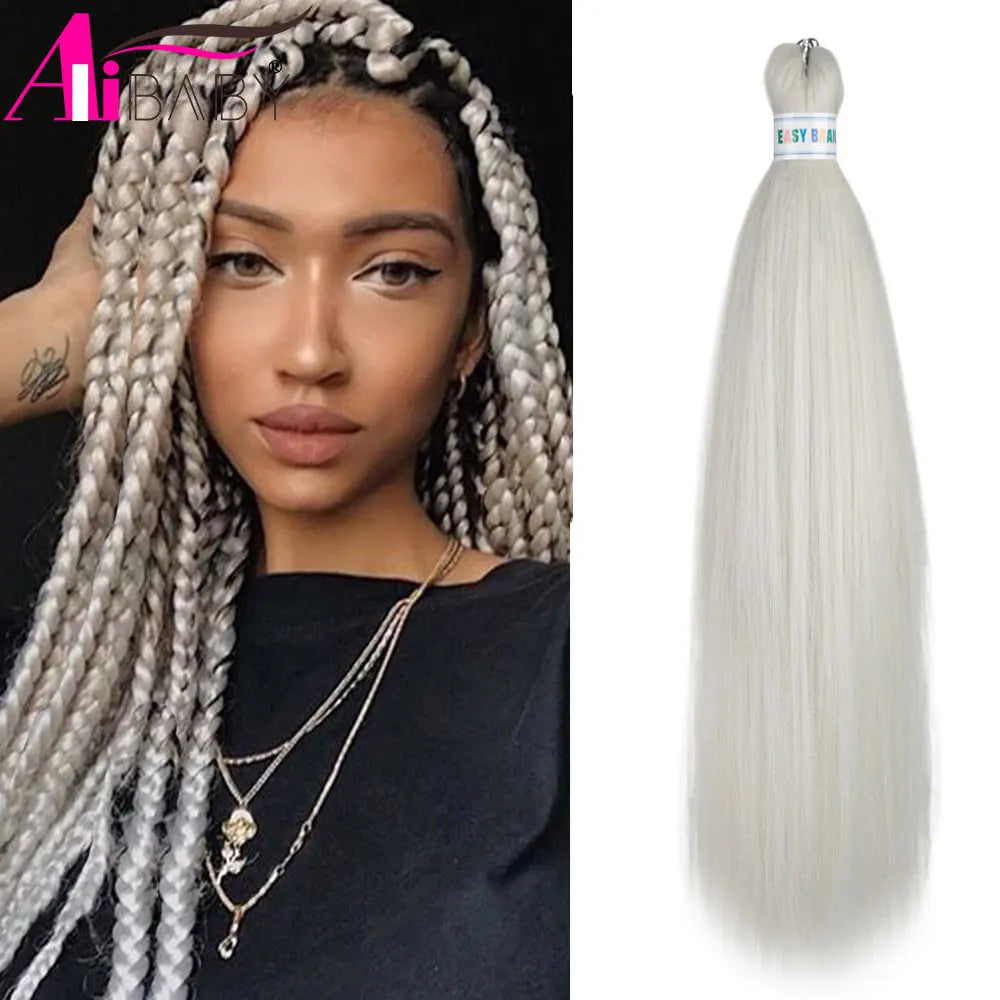 Ombre Kanekalon Braiding Hair Extensions Pre Stretched 26 Inch Synthetic Hair for Afro Jumbo Box Braids Natural Looking
