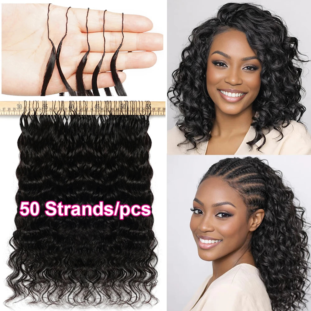 Ocean Wave Miracle Knots Crochet Human Hair Pre-Separated Feathered Human Crochet Hair 60g/pcs Burmese Curly Human Hair Bundles