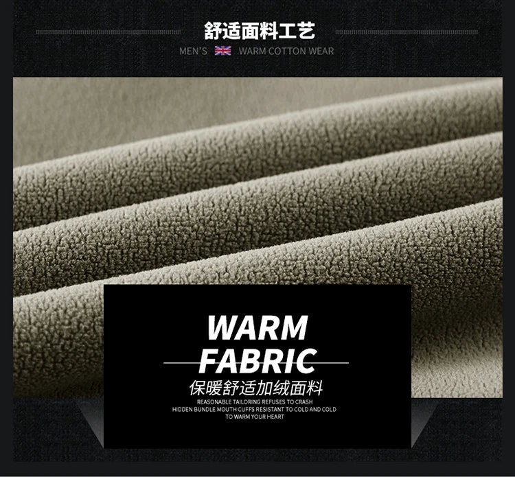 New Outerwear Men's Fleece Jacket Sweatshirts Male Thick Fleece and Windproof Sweatshirts Men Stand Up Collar Zipper Jacket Coat