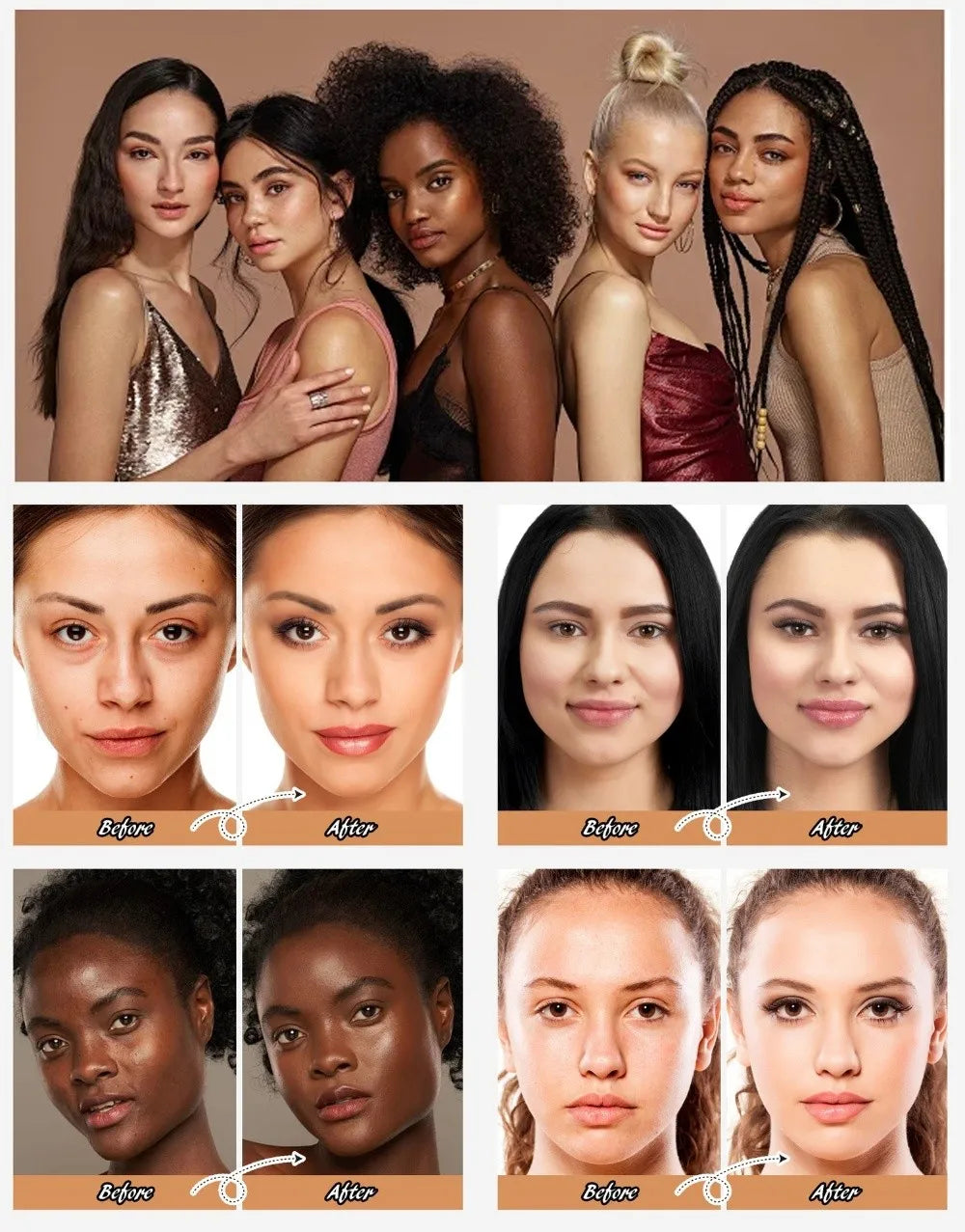 New Waterproof Liquid Foundation Oil-Control Matte Face Foundation Cream Natural Creamy Texture Foundation Concealer Cream