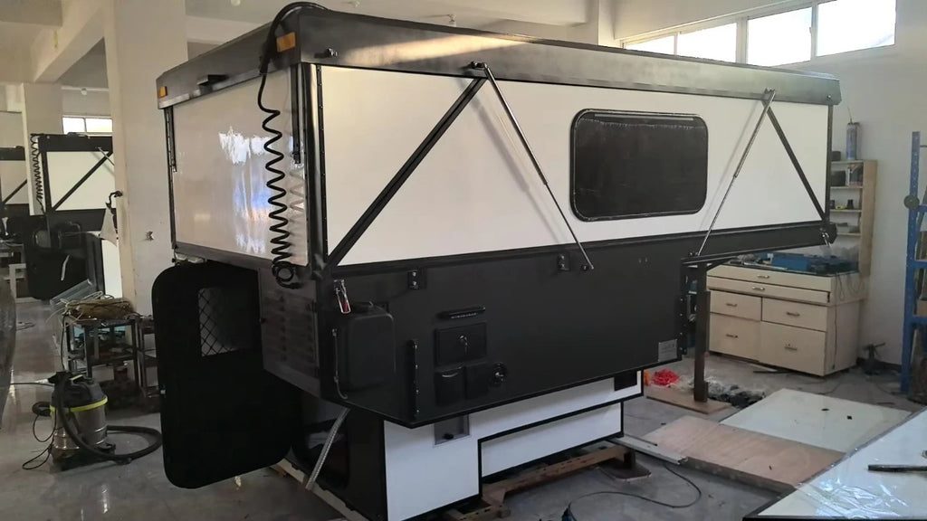 Stylish Comfort Pop Up Camper with Padded Mattresses and Privacy Screen Doors for Family Camping Custom