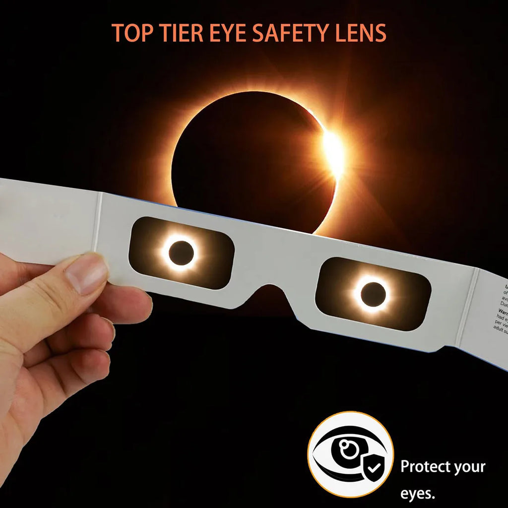 Pack Of 10 Solar Eclipse Glasses -Total Solar Eclipse Viewing Sunglasses With Superior Optics,Sun Safe Shades For Adults Or Kids