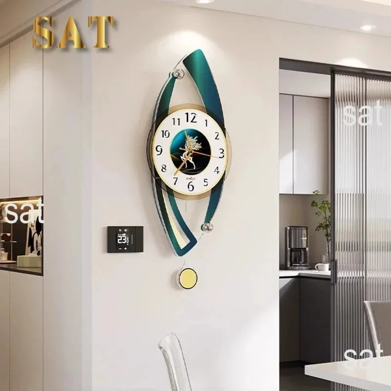 Interior Korean Wall Clocks Aesthetic Bedrooms Creative Minimalist Wall Watch Restaurant Digital Reloj De Pared Home Design