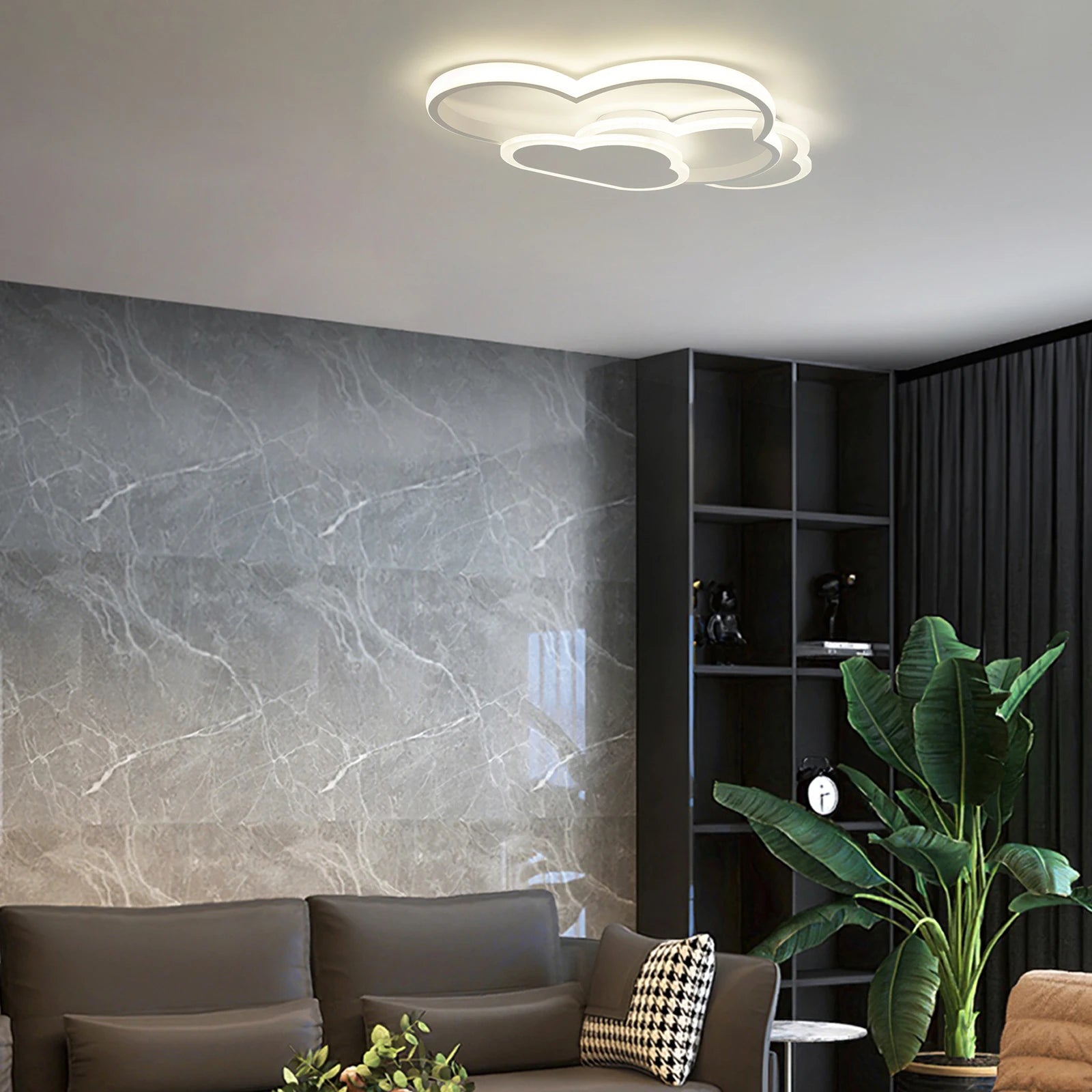 Cloud Shape LED Ceiling Light Fixture Modern 3-Color Lighting Acrylic Ceiling Lamp for Living Room Bedroom Kid's Room 52x31cm
