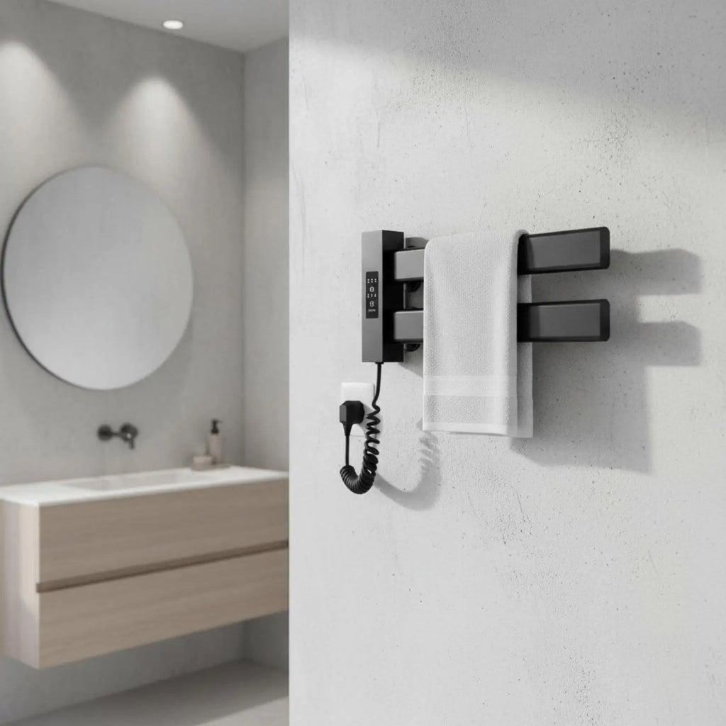 Smart Towel Heating Rack easy Installation Electric Towel Warmer Quick Dehumidifying Lavatory Heater