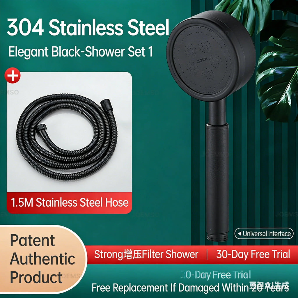 304 stainless steel shower head, handheld shower head for bathroom bathing, bathroom shower head