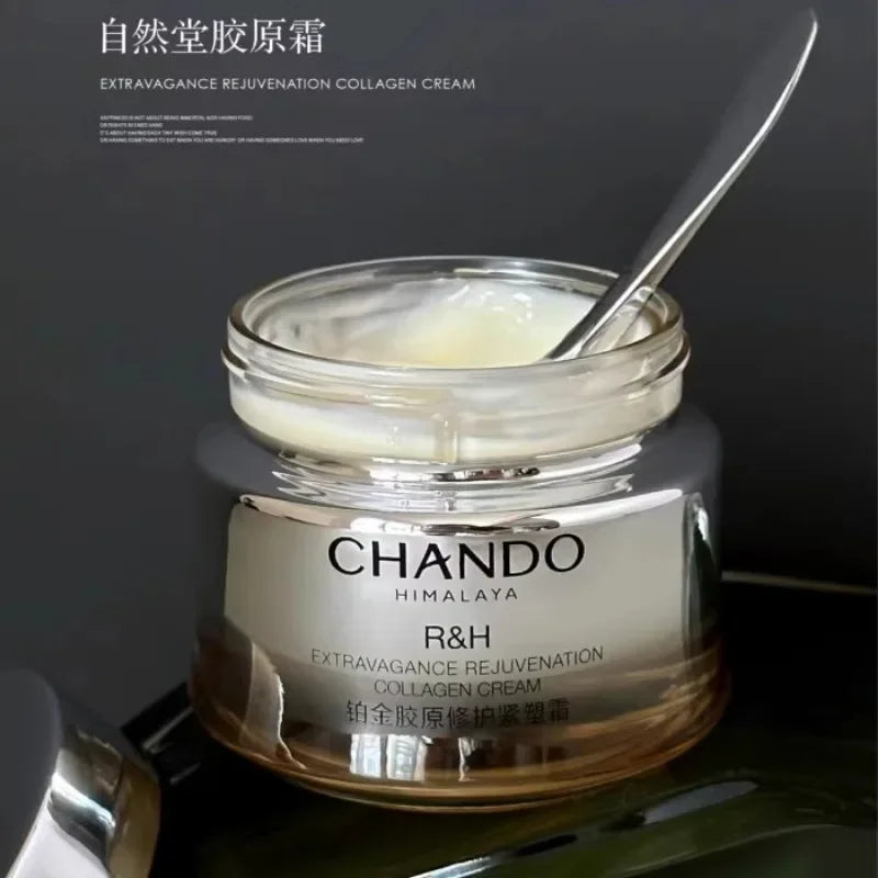 Original CHANDO Face Cream Platinum Collagen Repair Firming Cream Moisturizing Soothing Firming Double Collagen Skincare Beauty