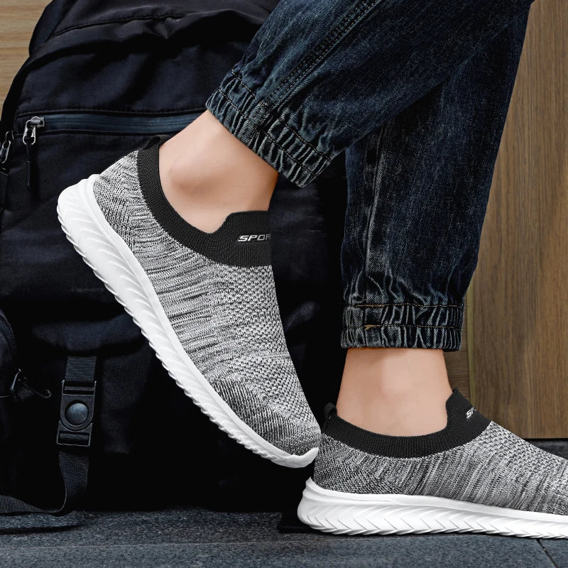 Men Vulcanize Shoes Mesh Men Shoes Lightweight Comfortable Men's Sneakers 2025 Autumn Fashion Slip on Flats Shoes Male Loafers