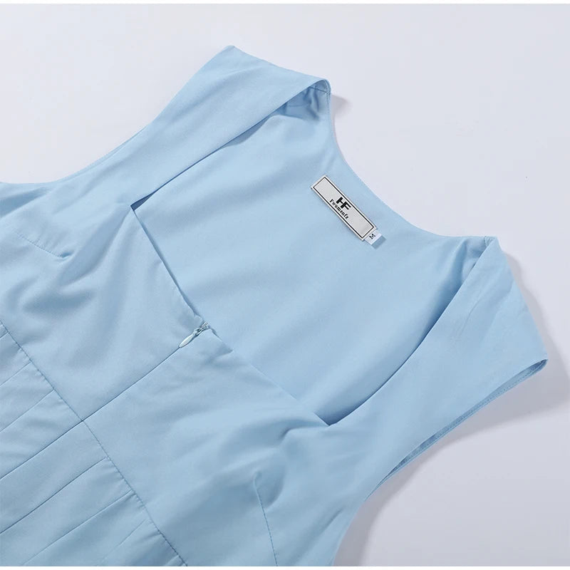 Sexy Party Women's Solid Dress Fashion Zippers Sleeveless Split Empire Female Dresses 2026 Summer New Hip Package Lady Robe