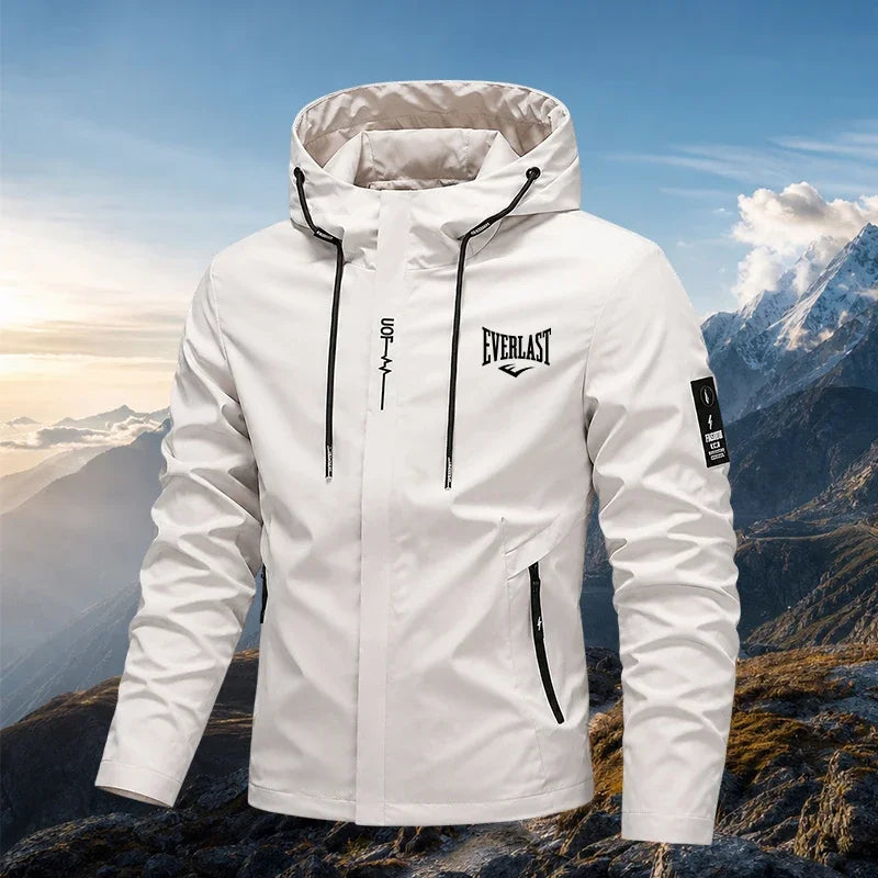 Men's Lightweight Hooded Hiking Jacket 2026 Solid Color Breathable Wear-Resistant Outdoor Casual Daily Wear