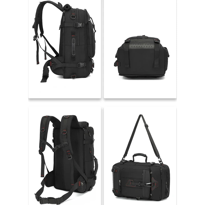 Multi Functional Expandable Travel Backpack Outdoor Hiking Backpack with Independent Shoe Compartment Large Capacity Luggage Bag