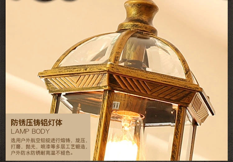 Exterior Aisle Pendant Lights Outdoor Corridor Porch Pendant Light Waterproof Hanging Lanterns Glass Shade Farmhouse Front Door