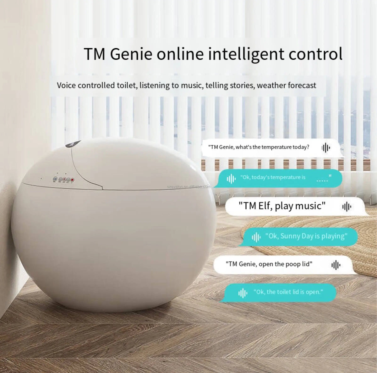 2023  New Modern Egg Shape Toilet Sanitary Ware Bathroom Ceramic Luxury Electric Intelligent Wc Smart Toilet Automatic