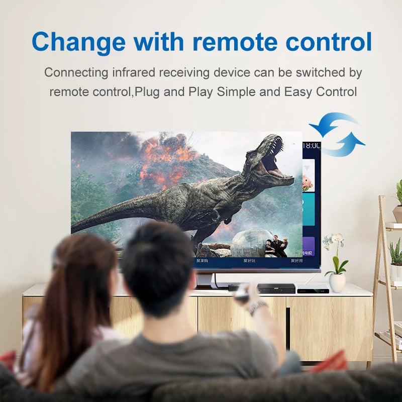 5 Input 1 Output HDMI-compatible 4K Video Switcher With IR Remote Controller  HDTV Switches for Xbox PS4 DVD HDTV PC Laptop TV