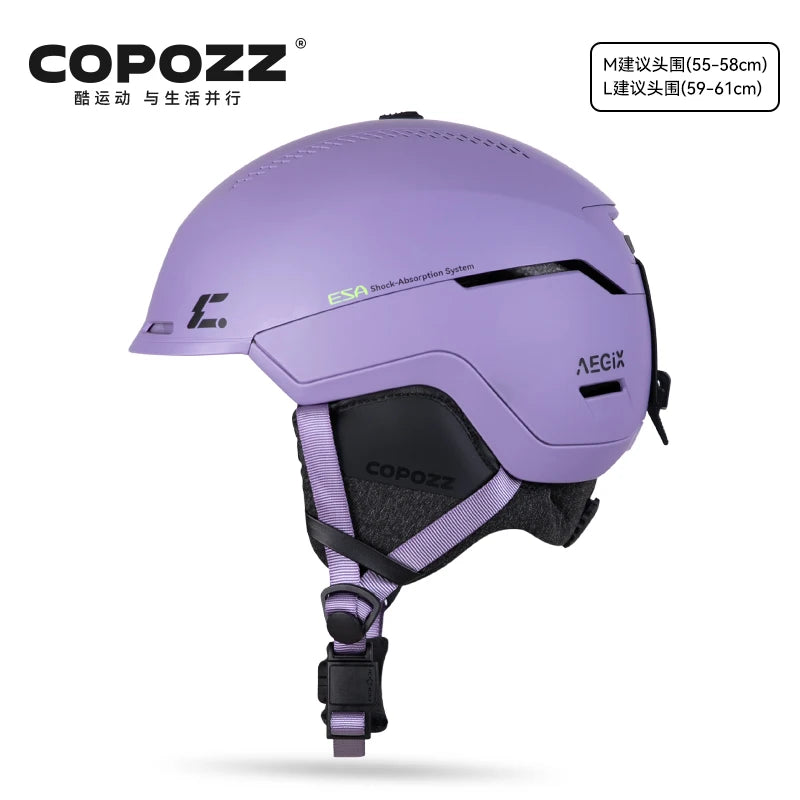 COPOZZ Winter Adult Ski Helmet Outdoor Anti-impact REECCO Positioning Rescue System Breathable Women Men Ski Safety Helmet