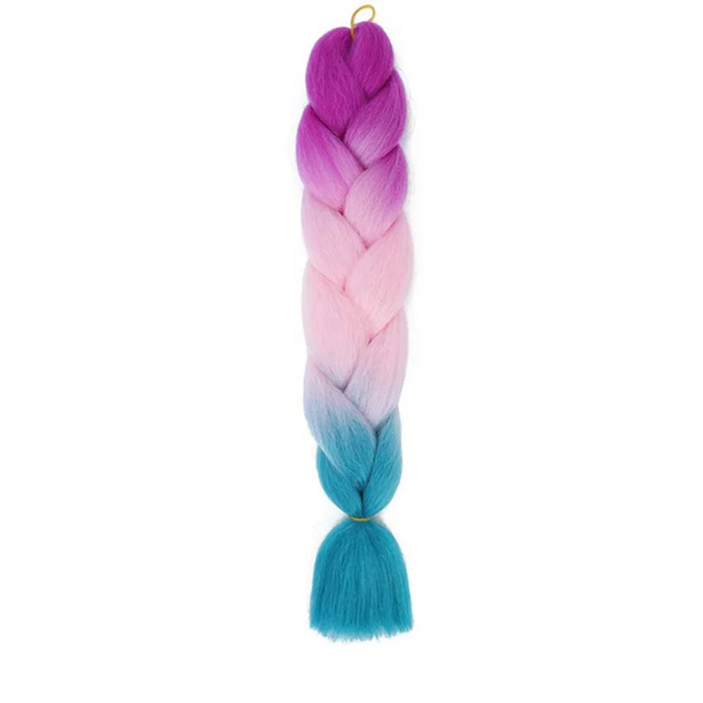 24 Inches DIY Jumbo Braiding Hair Synthetic Hair Extensions Afro Ombre Crochet Braid Hair Wholesale For Women