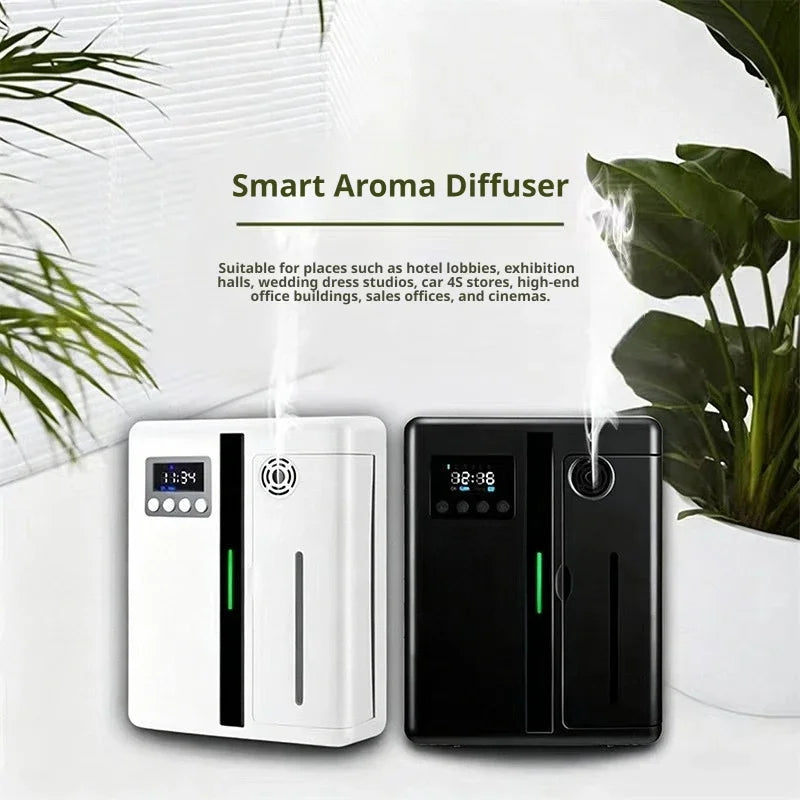 Smart Aroma Diffuser 300m³ Built-in Pressurized Fan Nano Mist Atomization Waterless Essential Oil Scent Machine for Home Hotel