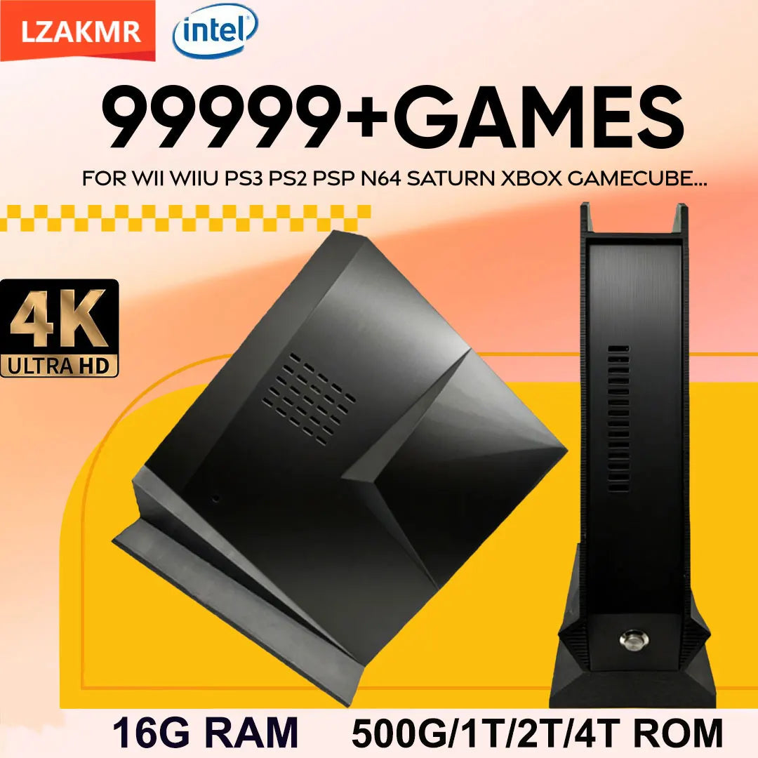 Mini PC Retro Game Box G3 Pro Dual System 99999+ Games 8G/16G RAM 2/4TB Intel Game Console for PS2 PS3 WiiU Wii GameCube Saturn