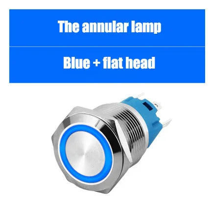 5PCS Metal Push Button Switch 12/16/19/22mm Momentary Latching Electric On/Off Power Start/Stop LED Light 5V 12V 220V Red Blue