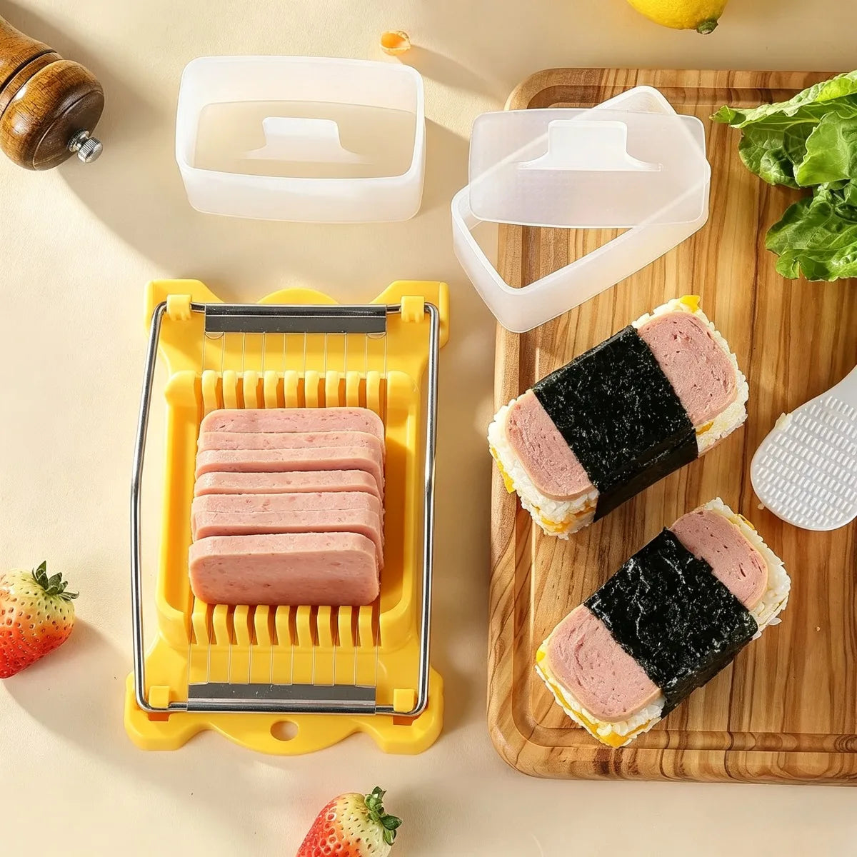 Stainless Steel Wire Meat Slicer Convenient Kitchen Tool for Luncheon Meat Spam Cheese Eggs BPA Free Durable Cutter Food Tools