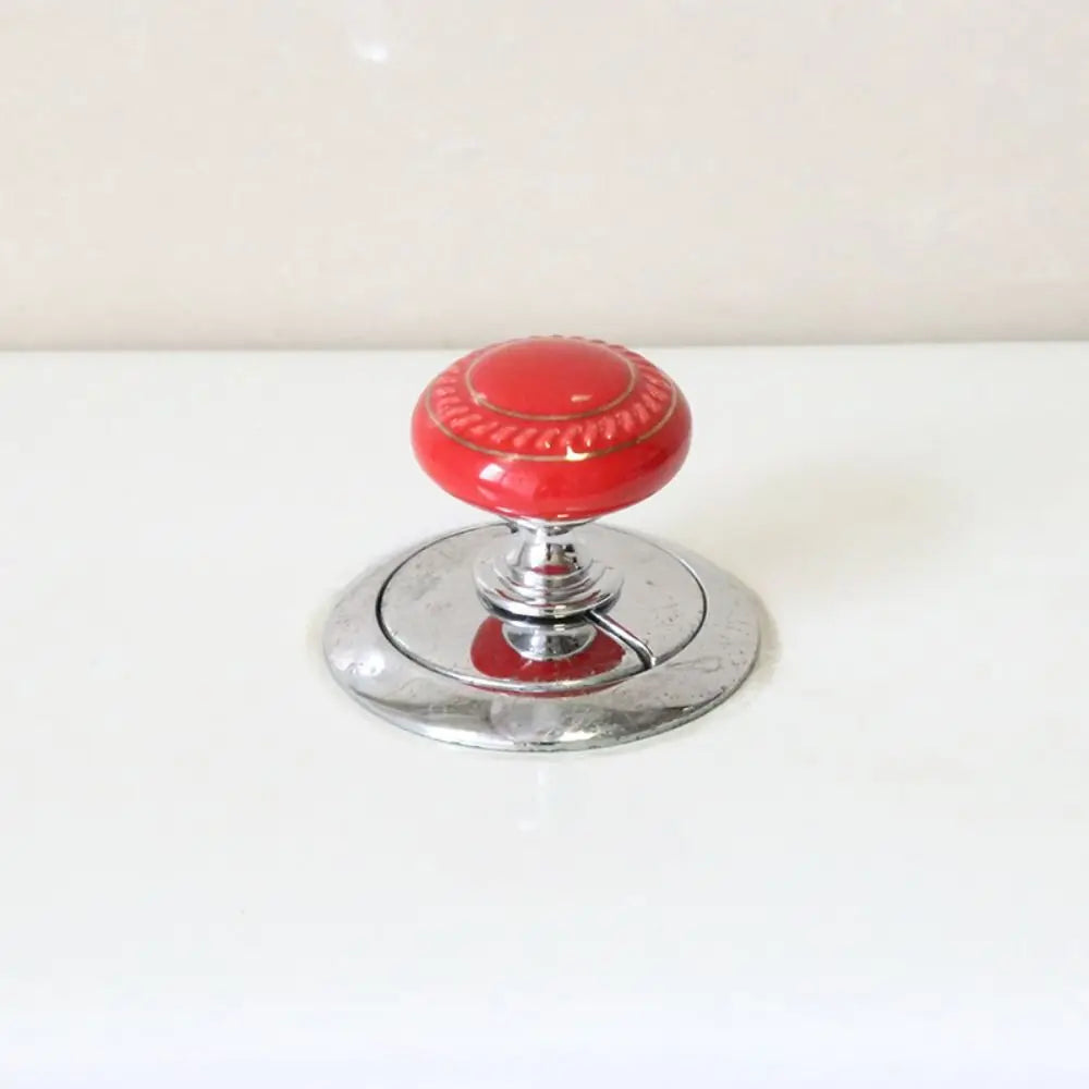 New Ceramic Round Shaped Toilet Tank Button Universal Labor-saving Furniture Handle Toilet Flush Button Toilet