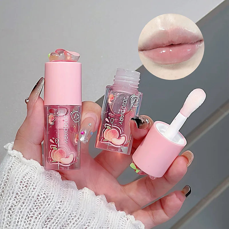 Jojo Diary Fruit-Flavored Lip Oil: Hydrating and Moisturizing, Prevents Chapped Lips and Reduces Wrinkles, Suitable for Winter Lip Care, Korean-Style Water Gloss Lip Gloss.