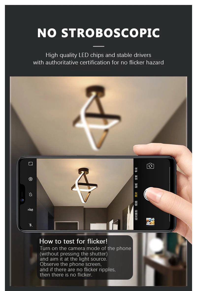 Modern LED Aisle Ceiling Light 2 Ring Creative Dimmable Living Room Ceiling Lamp Hallway Entrance Balcony Office Indoor Lighting