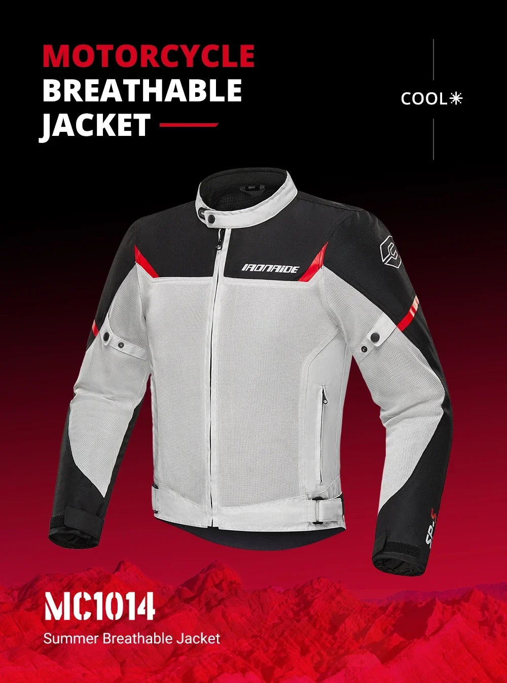 New Motorcycle Jackets Breathable Motorbike Riding Jackets Wear-Resistant Motocross Clothing Built-in Protective Gear