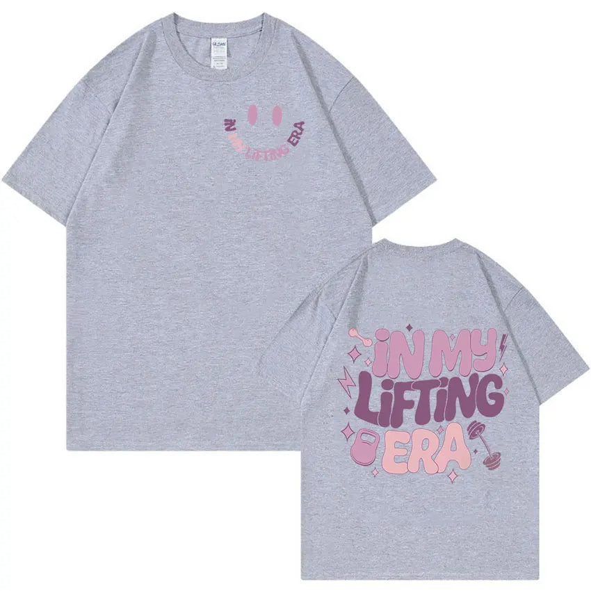 Funny Muscle Mommy Weightlifting T Shirt Gym Men Women Fashion Harajuku Retro T-shirts Summer 100% Cotton Oversized T-shirt Tops