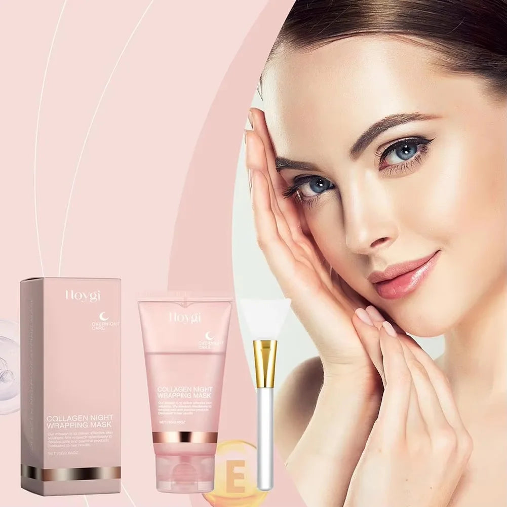 Collagen Tear-Off Mask Overnight Wrapping Mask Deeply Hydrates Reduces Sagging Dullness Moisturize Firming Mask Korean Skin Care
