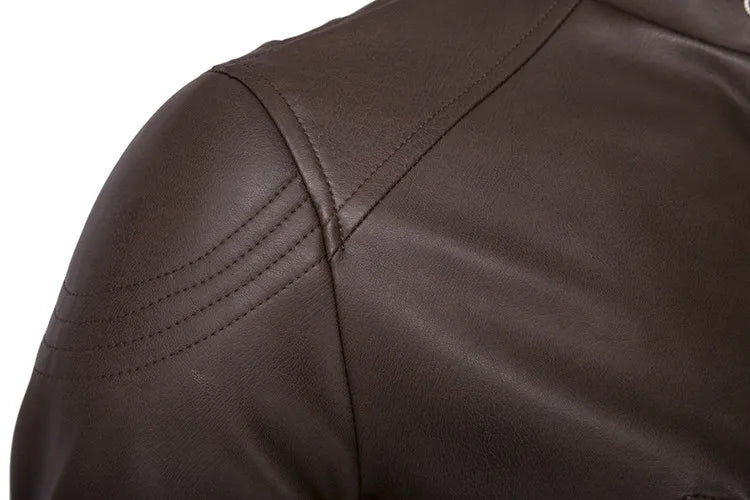 High-end Brand Men's Zipper Leather Jacket Wolverine Casual PU Leather Locomotive Coat Logan Bomber Jacket Slim Coats Size M-5XL