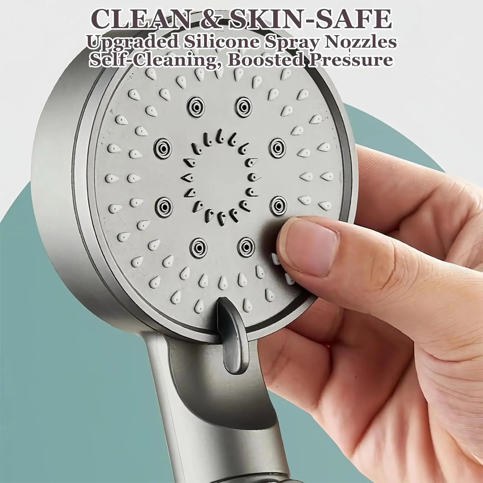 Shower Head with Handheld Rain Shower Head Filtered 5 Modes Silicone Nozzles Faucet Sprayer for Home Apartment RV Bathroom