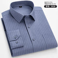 High Quality Men's Shirts Spring Autumn Long Sleeve Wrinkle Resistant Non Ironing Stripe Man Clothing  Big Size 5XL 6XL 7XL