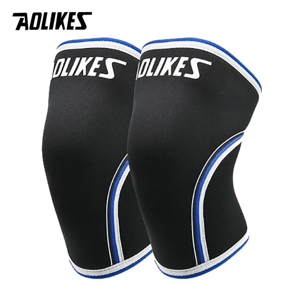 AOLIKES 7mm Compression Knee Sleeves for Weightlifting Support, Powerlifting Strength, Heavy Squats, Cross Training, Gym Fitness