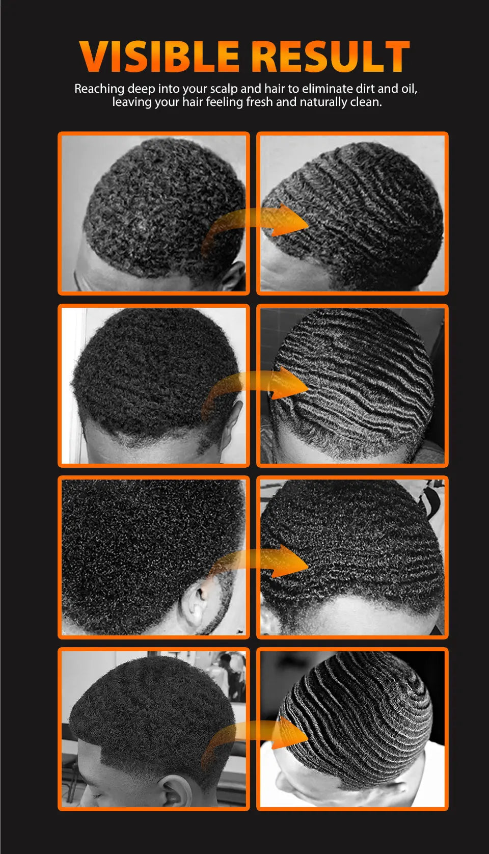 Biotin Wave Pomade For Deep Waves 360 Strong Hold Hair Styling Cream Wavy Hair Oil With Brush Waves Cream For African Black Men