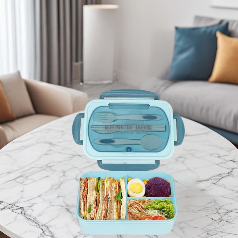 3pcs/1pc Bento Box Adult Lunch Box, Containers For Adults Men Women With 3 Compartments, Lunchable Food Container Back To School