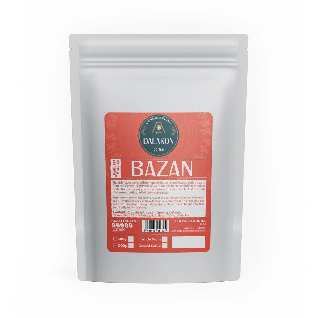 Vietnamese Brand Specialty Beverage Caffeinated Arabica Robusta Dalakon Bazan Ground Coffee Export Quality Sealed in Zip Bag