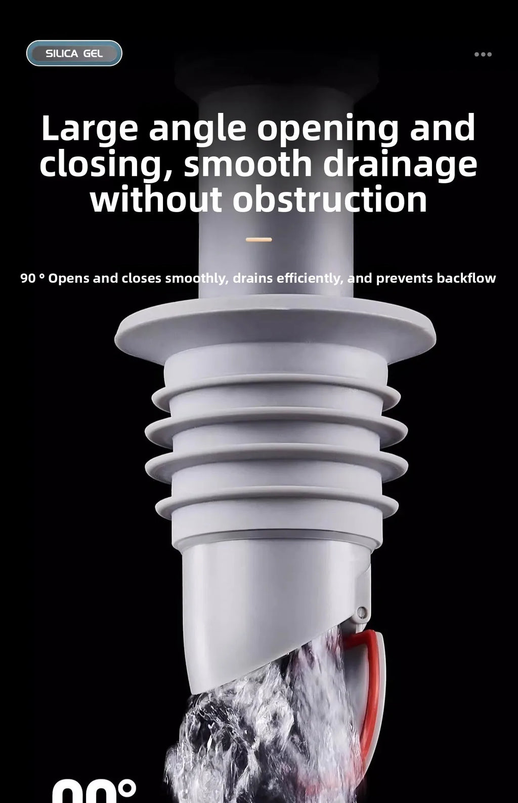 Sink Plug Sewer Pipe Sealing Ring Water Plug Floor Drain Shower Stopper Bathroom Accessories 70-75mm Silicone Drains Kitchen