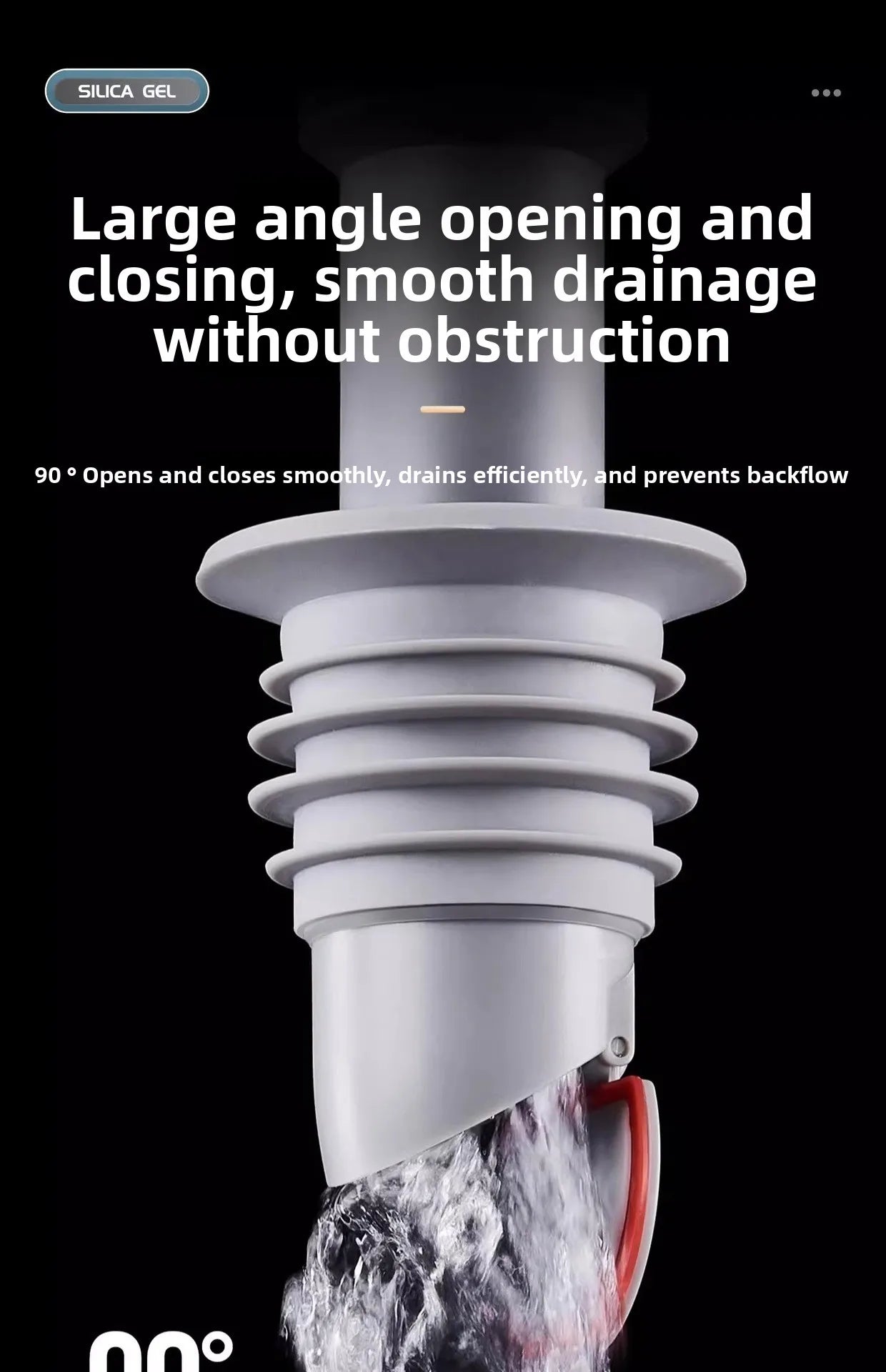 Sink Plug Sewer Pipe Sealing Ring Water Plug Floor Drain Shower Stopper Bathroom Accessories 70-75mm Silicone Drains Kitchen
