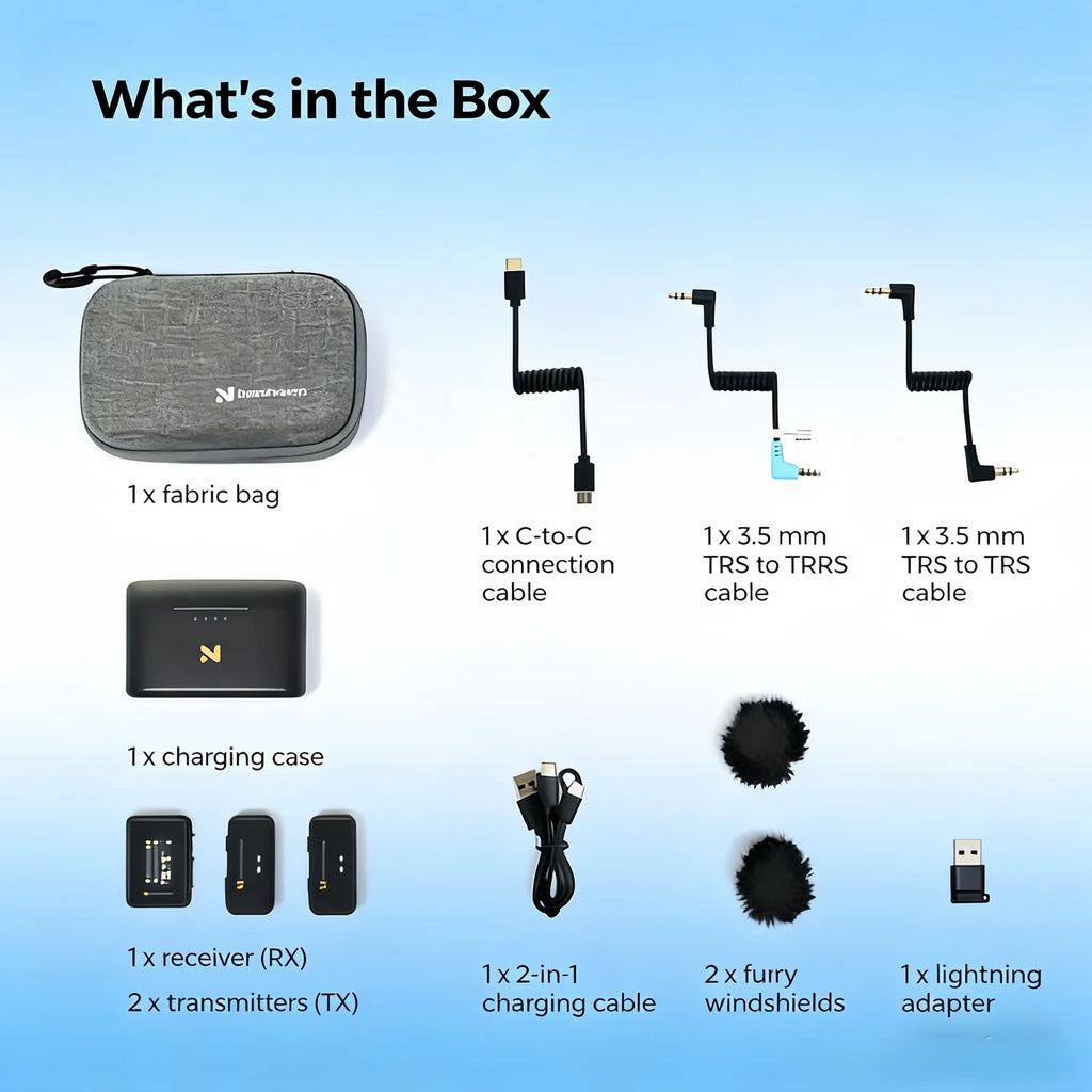 Wireless Lavalier Microphone – Plug & Play with Noise Reduction