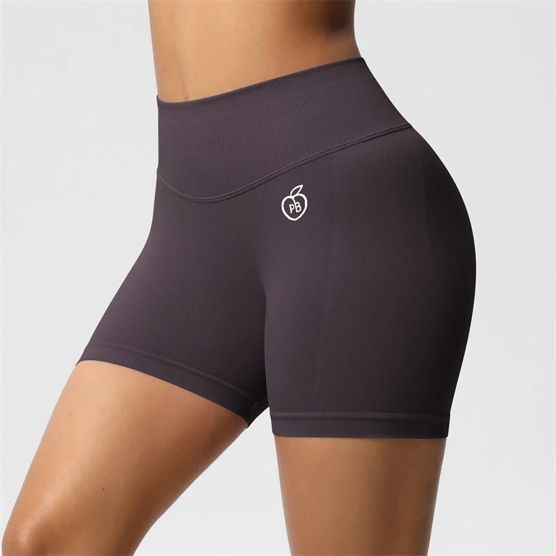 Women Bum Three Waist Sections Sports Shaping Shorts Seamless Sports Shorts For Women Cycling Jogging Fitness High Waist Push Up