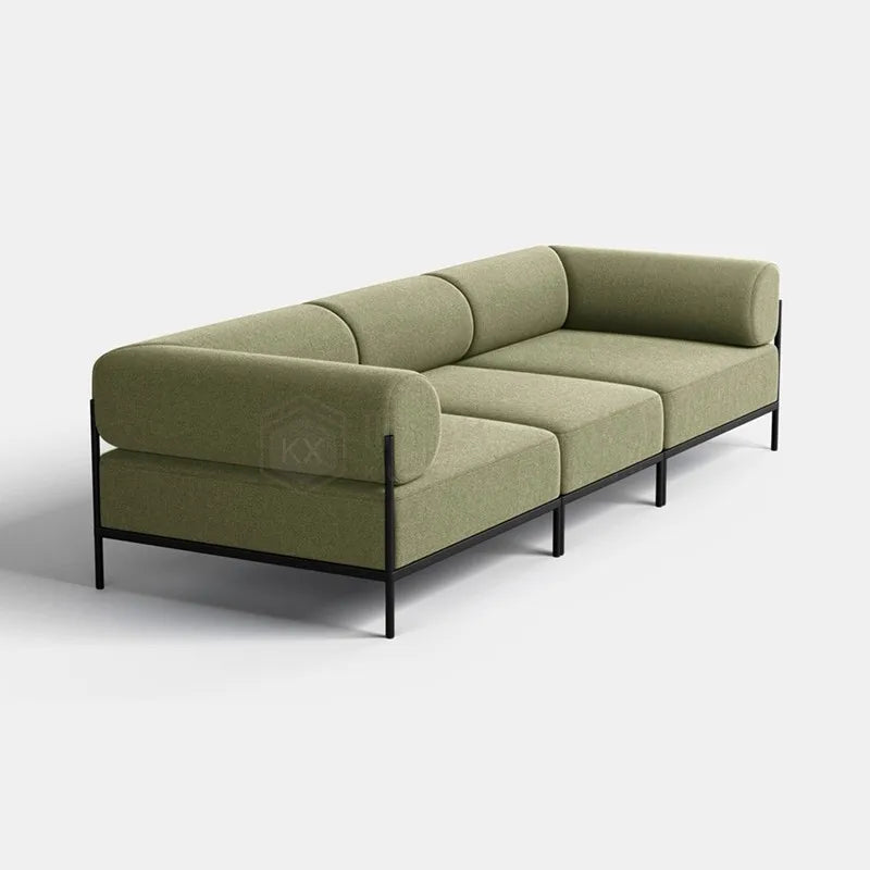 F1 minimalist small apartment metal fabric light luxury modern living room exhibition hall complete sofa
