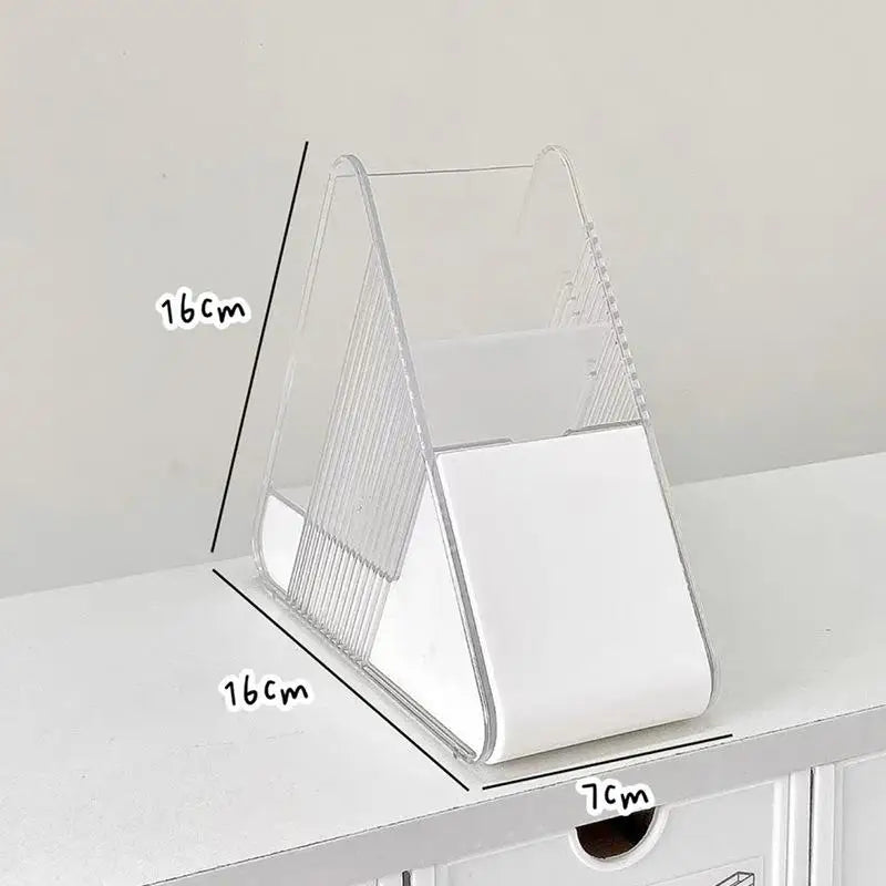 Multi-Compartment Clear Slots Organizer for Home Office, School Study Desk Use, Keeping Writing Instruments Neatly Arranged