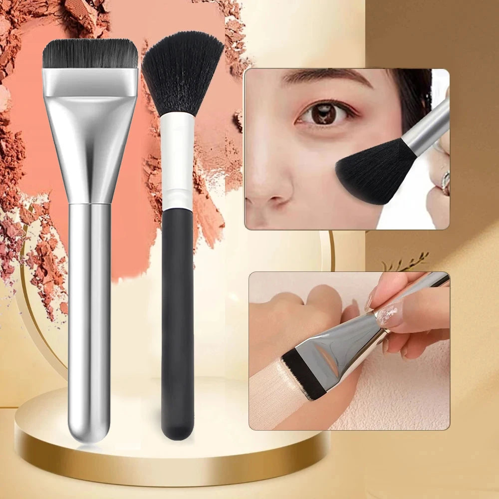 Ultra Thin Foundation Brush Lightweight and Thin Face Contour Brush Flat Contour Brush Blending Foundation Cream Makeup Brushes